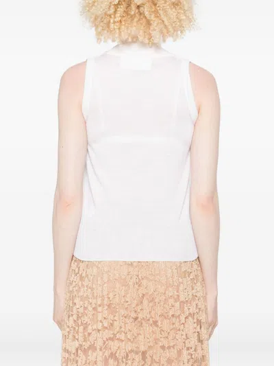 Ermanno Scervino Wool Blend Tank Top In White