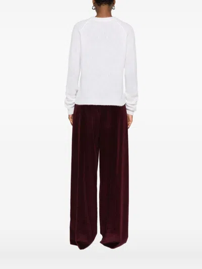 Base Wool Crewneck Sweater In White