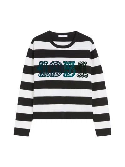 Max Mara Viterbo Wool Crewneck Sweater In Multi