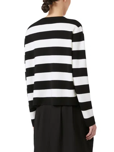 Max Mara Viterbo Wool Crewneck Sweater In Multi