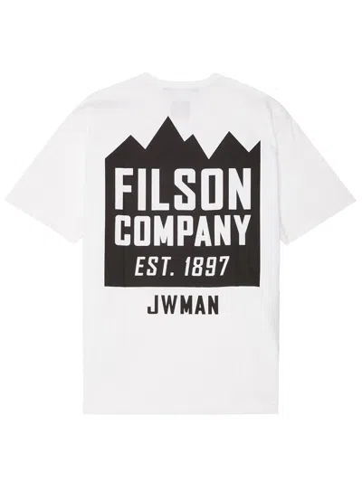 Junya Watanabe Comme Dg X Filson Graphic-print Cotton Jersey T-shirt In White