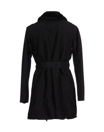 Shop Emporio Armani Belted Coats In Black
