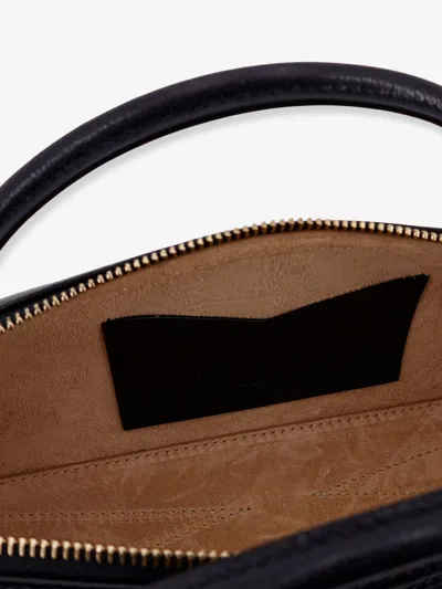 Alaïa Alaia Women Charcoal Suede Medium Le Teckel Shoulder Bag In Black