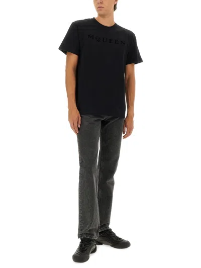 Alexander Mcqueen Alexander Mc Queen T Shirt With Logo In Black