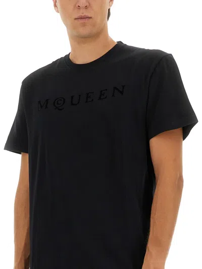 Alexander Mcqueen Alexander Mc Queen T Shirt With Logo In Black