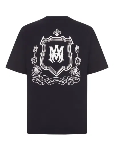 Amiri Graphic Print Crew Neck Cotton T-shirt In Blue