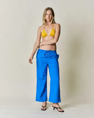 Claudent Drawstring Pant Azure In Blue