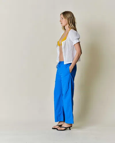 Claudent Drawstring Pant Azure In Blue