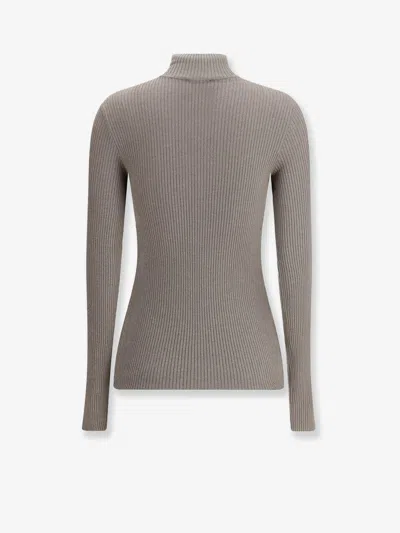 Brunello Cucinelli Turtleneck Sweater In Cashmere Blend In Gray