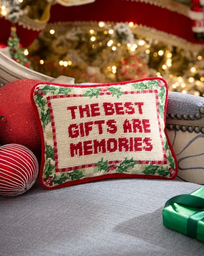 C & F The Best Gifts Are Memories Needlepoint Pillow, 6.5" X 9" In Multi