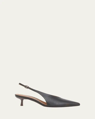 Simkhai Sylvie Slingback Kitten-heel Pumps In Black