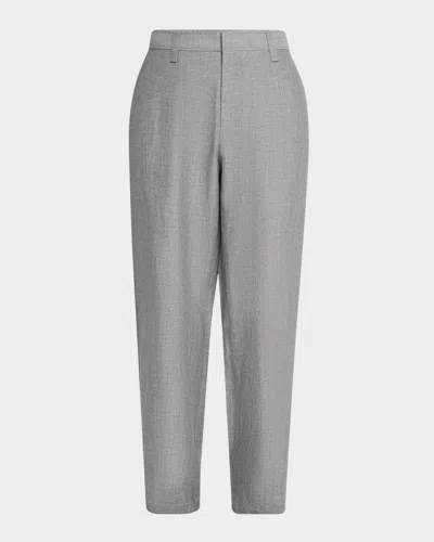 Rag & Bone Men's Rbbaggy Relaxed Sharkskin Flat-front Trousers In Gray