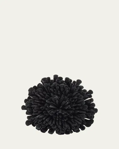 Alaïa Flower-detailed Leather Choker In Black