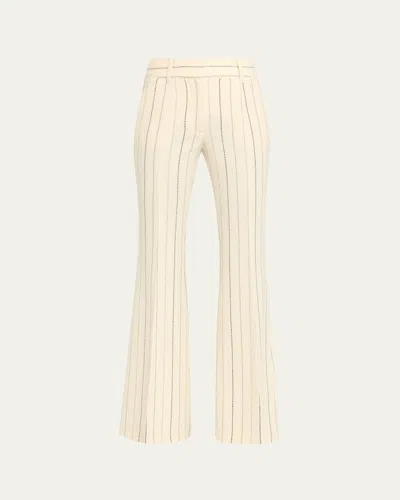 Gabriela Hearst Rhein Wool Cashmere Flare Pants In Multi
