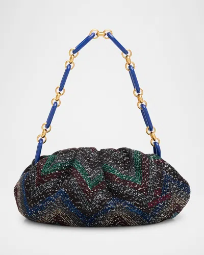 Missoni Small Sequin Chevron Pouch Shoulder Bag In Multi