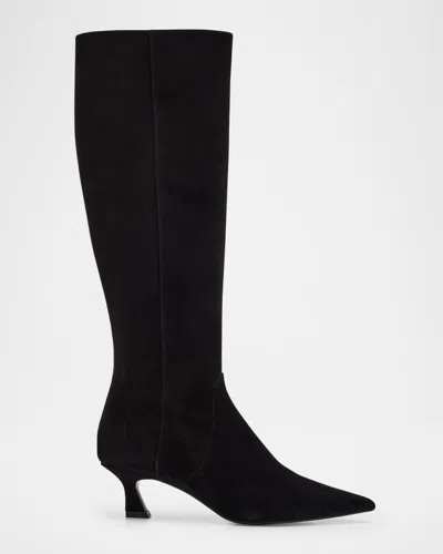 Stuart Weitzman 50mm Vinnie Suede Knee-high Boots In Multi