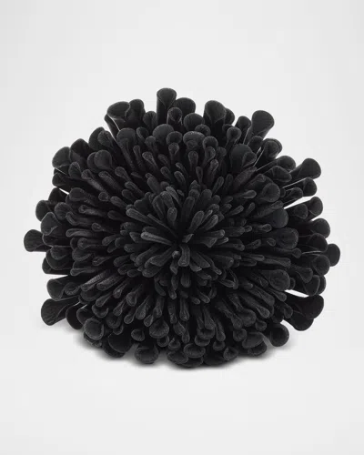 Alaïa Flower-detailed Leather Choker In Black