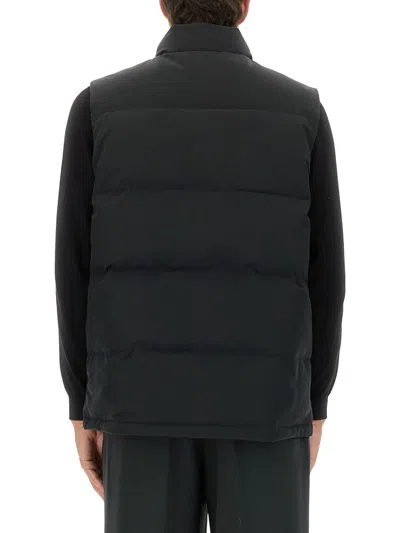 Canada Goose Charcoal Polyester Blend Freestyle Sleeveless Down Jacket In Black