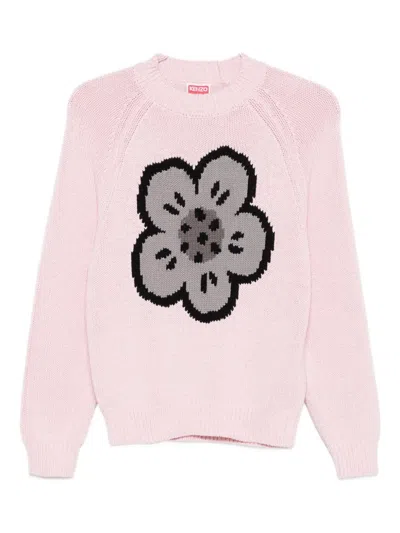 Kenzo Pink Cotton Blend Sweater In Pink