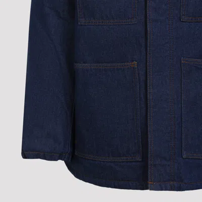 Ami Alexandre Mattiussi Ami Paris Denim Padded Jacket In Blue