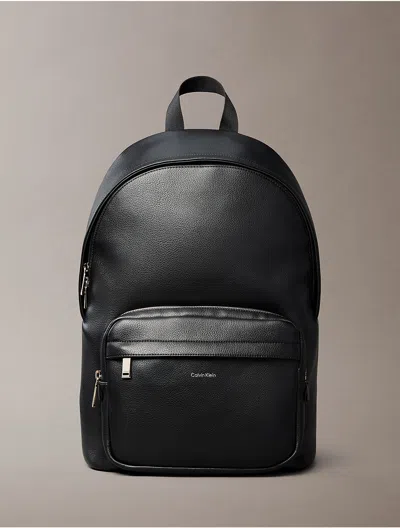 Calvin Klein Zipped Backpack In Black