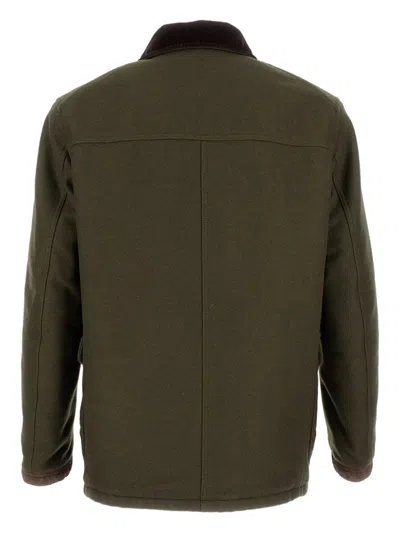 Fay Jacket Wool Blend Contrast Collar In Multi