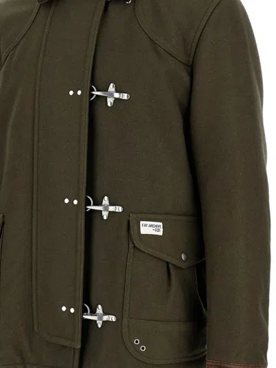 Fay Jacket Wool Blend Contrast Collar In Multi