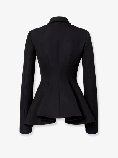 Fendi Fitted Peplum Jacket Tailored Design In Black