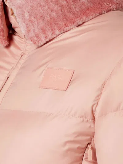 Fendi Women Technical Fabric And Shearling Down Jacket In Multi