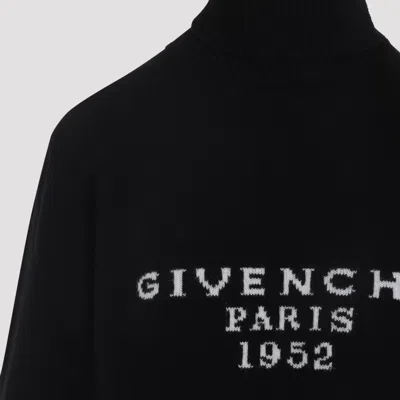 Givenchy Turtleneck Logo Wool-cashmere Sweater In Black