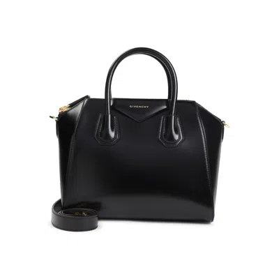 Givenchy Mini Antigona Bag In Box Leather In Black