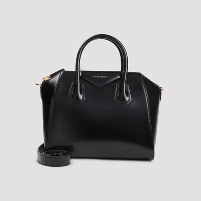 Givenchy Mini Antigona Bag In Box Leather In Black