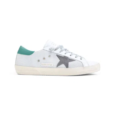 Golden Goose Superstar White Low-top Sneaker With Star Patch On The Side And Lettering Logo In Leather Man