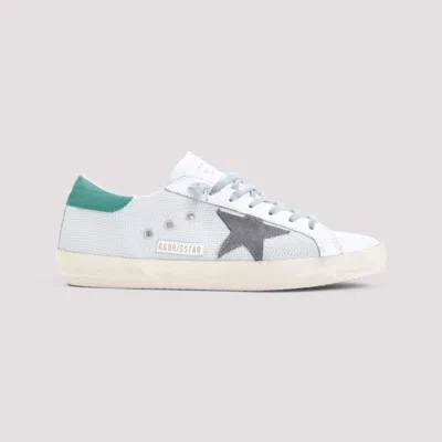 Golden Goose Superstar White Low-top Sneaker With Star Patch On The Side And Lettering Logo In Leather Man