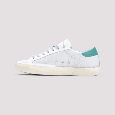Golden Goose Superstar White Low-top Sneaker With Star Patch On The Side And Lettering Logo In Leather Man