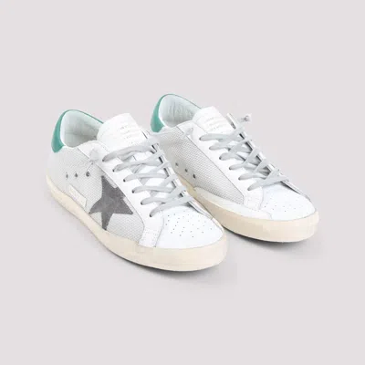 Golden Goose Superstar White Low-top Sneaker With Star Patch On The Side And Lettering Logo In Leather Man