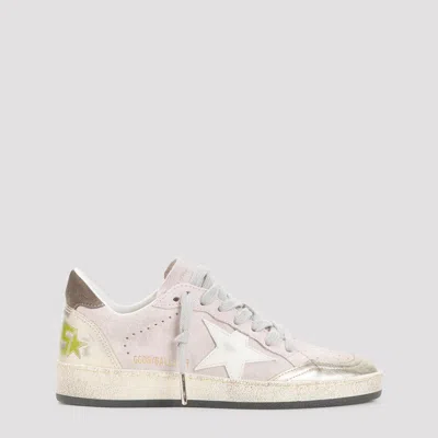 Golden Goose Ballstar Suede Upper Toe Tongue Heel And Spur Leather Star Sneakers Multicolor In White