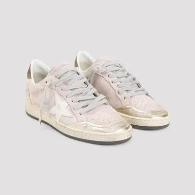 Golden Goose Ballstar Suede Upper Toe Tongue Heel And Spur Leather Star Sneakers Multicolor In White