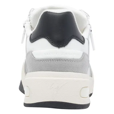 Giuseppe Zanotti Zip-detail Leather Sneakers In White