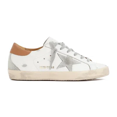 Golden Goose Super Star Leather Sneakers In White