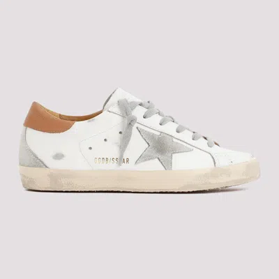 Golden Goose Super Star Leather Sneakers In White