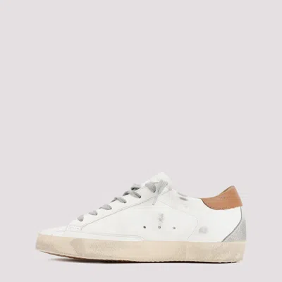 Golden Goose Super Star Leather Sneakers In White