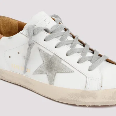 Golden Goose Super Star Leather Sneakers In White