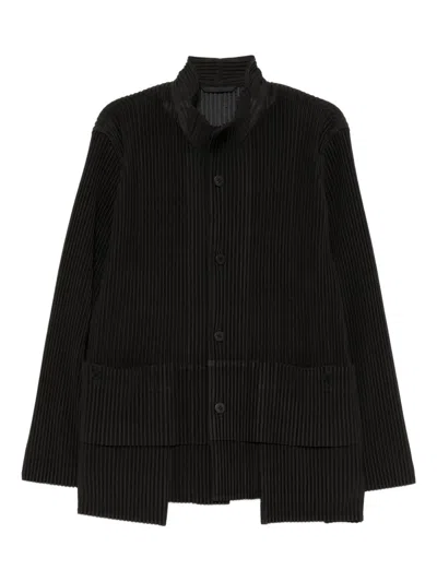Issey Miyake Long Sleeve Shirt Featuring Large Front Pockets In Black