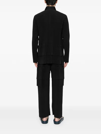 Issey Miyake Long Sleeve Shirt Featuring Large Front Pockets In Black