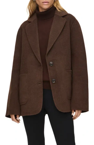 Aligne Orson Oversize Wool Blend Coat In Brown