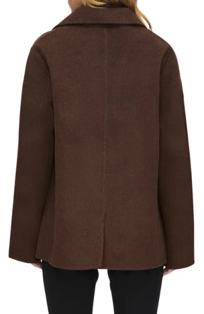 Aligne Orson Oversize Wool Blend Coat In Brown