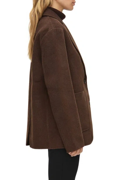 Aligne Orson Oversize Wool Blend Coat In Brown