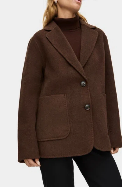 Aligne Orson Oversize Wool Blend Coat In Brown