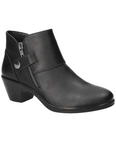 Easy Street Womens Fritzi Block Heel Booties In Black
